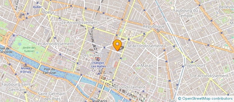 localisation de l'entreprise HOTELIERE SEJOUR BEAUBOURG  PARIS