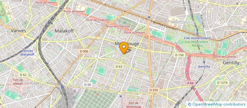 localisation de l'entreprise HOTELIERE SN2B  MONTROUGE
