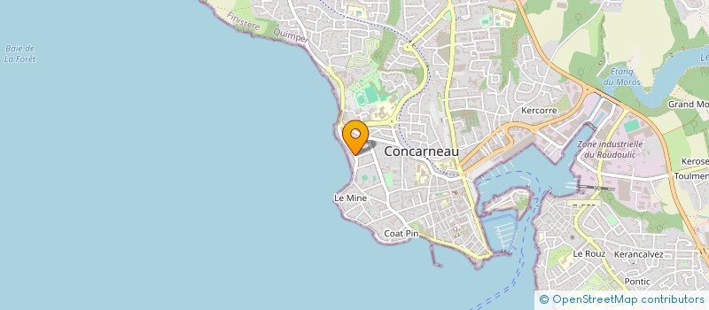 localisation de l'entreprise HOTELLERIE DE KERIOLET à CONCARNEAU