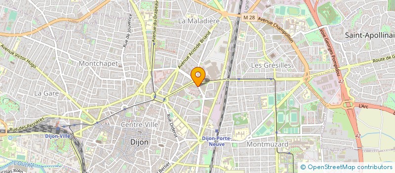 localisation de l'entreprise HOTELLERIE SAS à DIJON