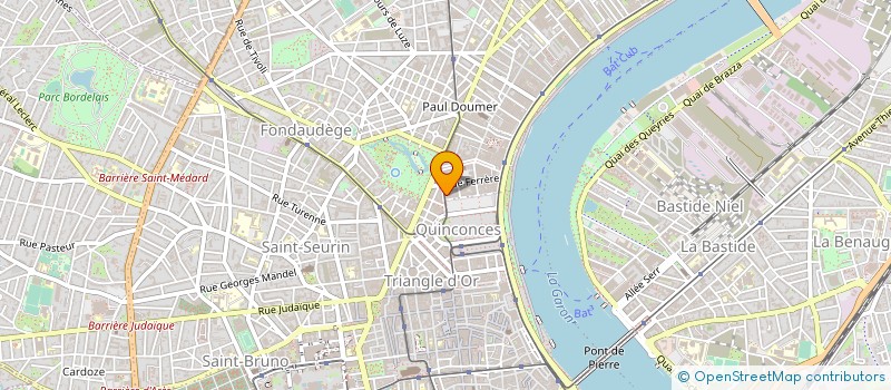 localisation de l'entreprise HOTELLERIES ET BRASSERIES DU SUD OUEST à BORDEAUX