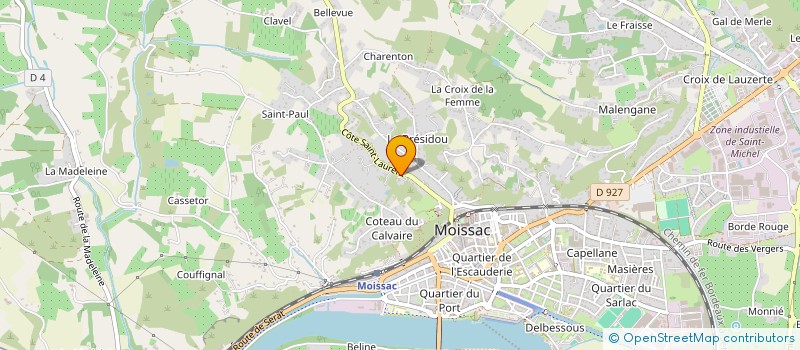 localisation de l'entreprise HOTELS DE CHARME ET DE CARACTERE à MOISSAC