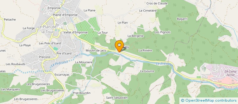 localisation de l'entreprise HOTES D'AZUR à LE PLAN-DE-LA-TOUR
