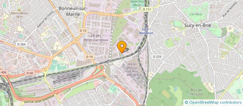 localisation de l'entreprise HOTTINGER BRUEL & KJAER FRANCE à SUCY-EN-BRIE