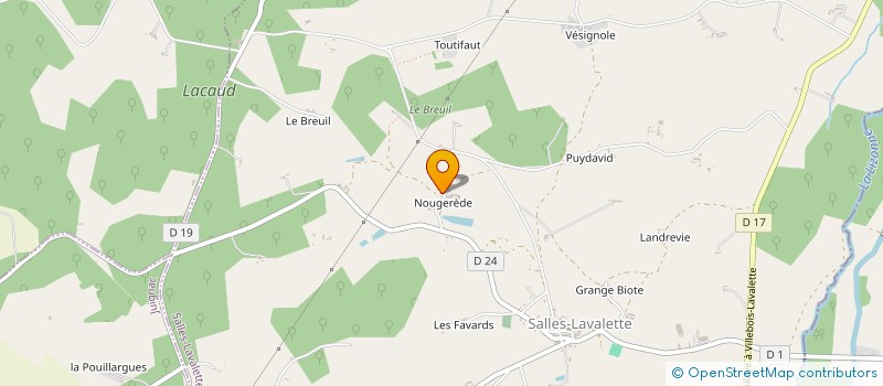 localisation de l'entreprise HOUBLON NOUVELLE-AQUITAINE - ASSOCIATION REGIONALE DES HOUBLONNIERS ET DES ACTEURS DU HOUBLON EN NOUVELLE-AQUITAINE à SALLES-LAVALETTE