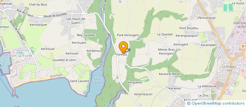localisation de l'entreprise HOUCK/HYPTA à CONCARNEAU