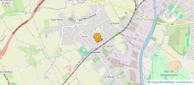 localisation de l'entreprise HOUCKE ET BOUSSEMART  SANTES