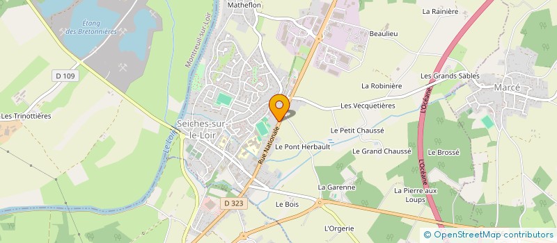 localisation de l'entreprise HOUDAYER  SEICHES-SUR-LE-LOIR