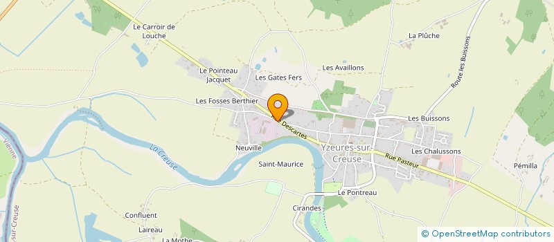 localisation de l'entreprise HOUDAYER FLORENT EURL  YZEURES-SUR-CREUSE