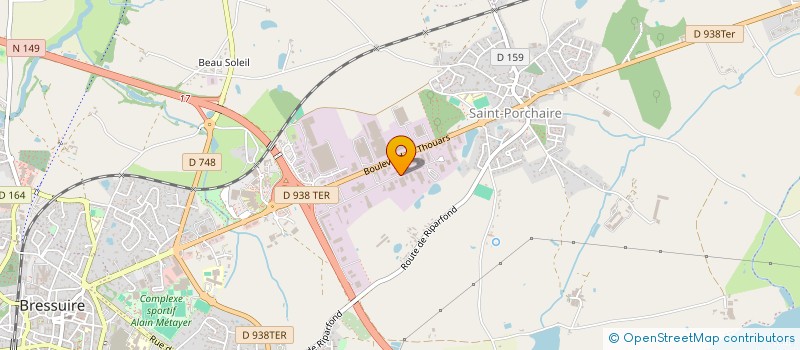 localisation de l'entreprise HOUDELOT TRAITEMENT DE SURFACE  BRESSUIRE