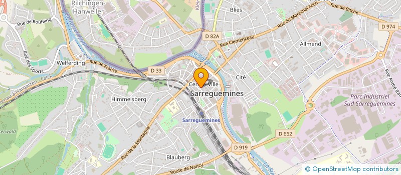 localisation de l'entreprise HOUDEMON-OPTIC à SARREGUEMINES