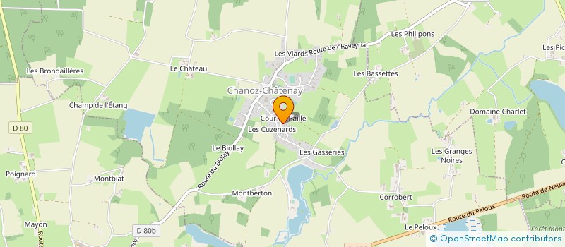 localisation de l'entreprise HOUDOUX TRANSPORTS à CHANOZ-CHATENAY