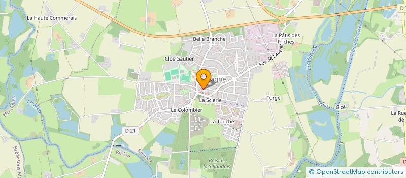 localisation de l'entreprise HOUDUSSE  CHAVAGNE