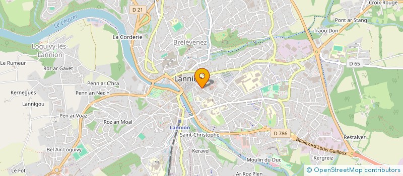 localisation de l'entreprise HOUGUY à LANNION