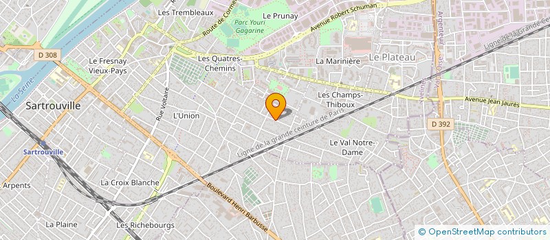 localisation de l'entreprise HOUILLES AMBULANCES à SARTROUVILLE