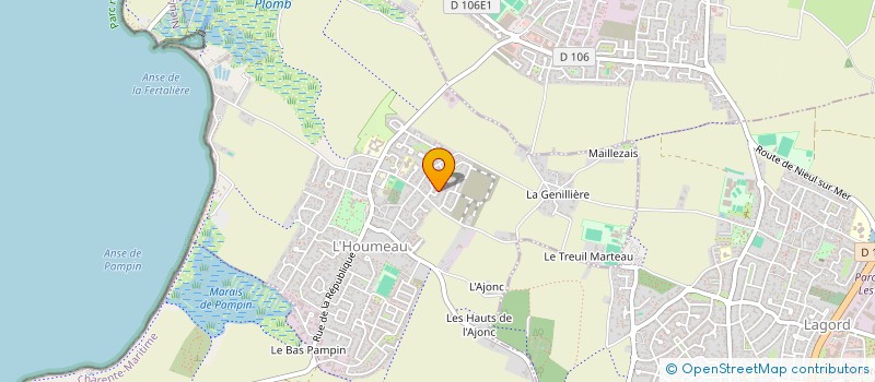 localisation de l'entreprise HOULE LA LA !  L'HOUMEAU