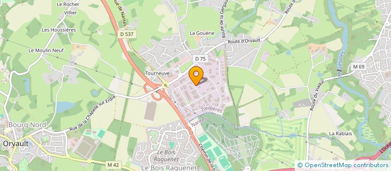 localisation de l'entreprise HOULLIER ELECTRICITE à TREILLIERES