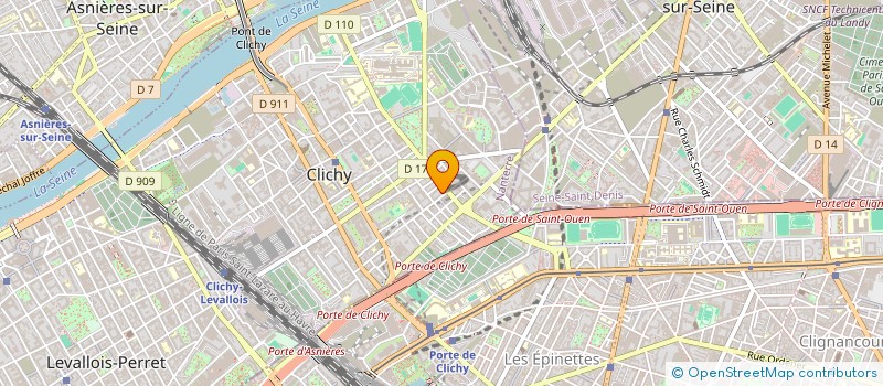 localisation de l'entreprise HOUNGBEGNON LA VOIE DU TAMBOUR à CLICHY