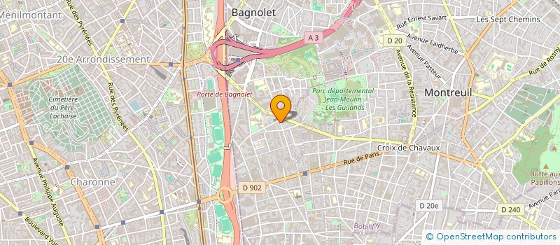 localisation de l'entreprise HOUSE PIZZA à BAGNOLET