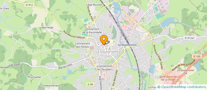 localisation de l'entreprise HOUSE PUB à LA SOUTERRAINE