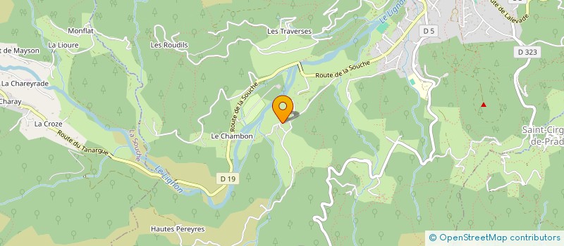 localisation de l'entreprise HOUTA  JAUJAC