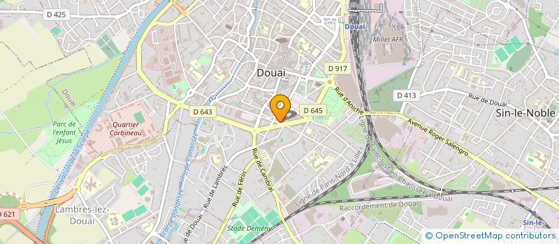 localisation de l'entreprise HOUZET à DOUAI