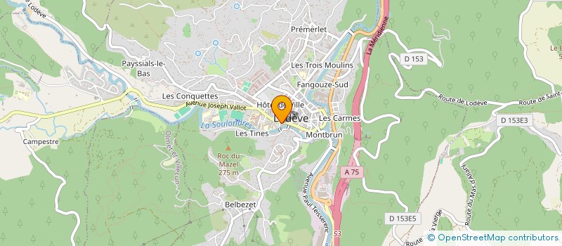 localisation de l'entreprise HOVER-BALL DEVELOPPEMENT à LODEVE