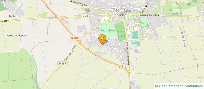 localisation de l'entreprise HOVIX  LA COTE-SAINT-ANDRE