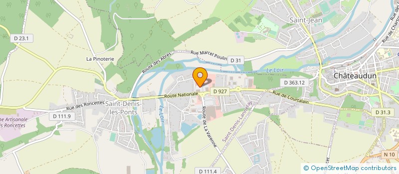 localisation de l'entreprise HOZEFIT CHATEAUDUN à SAINT-DENIS-LANNERAY