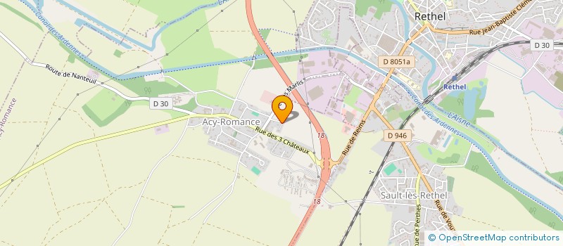 localisation de l'entreprise HP 3C  ACY-ROMANCE