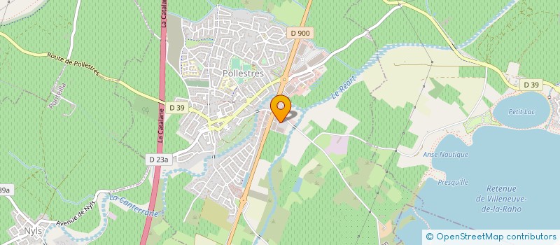 localisation de l'entreprise HP  POLLESTRES