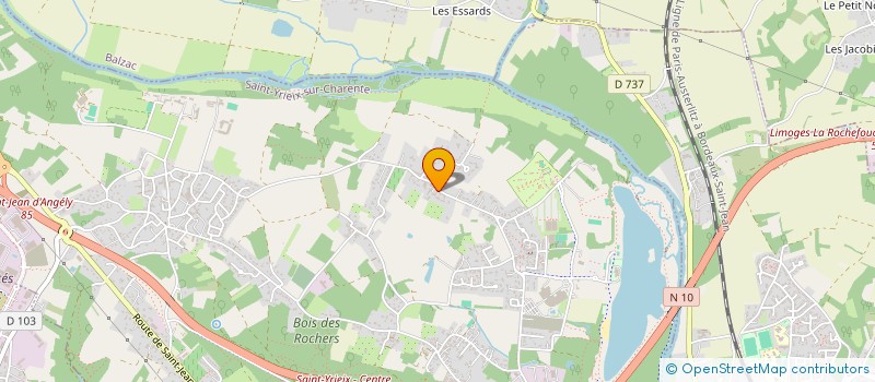localisation de l'entreprise HP 86 à SAINT-YRIEIX-SUR-CHARENTE