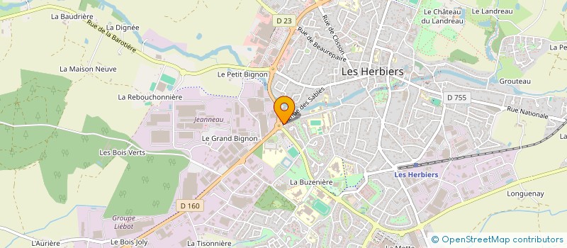 localisation de l'entreprise HP BOCAGE à LES HERBIERS