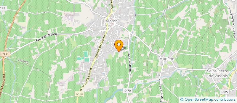 localisation de l'entreprise HP CONSTRUCTION  CAROMB