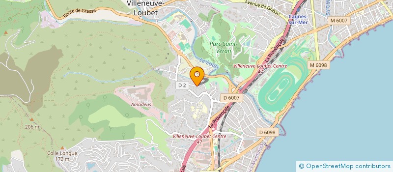 localisation de l'entreprise HP DIGITAL à VILLENEUVE-LOUBET