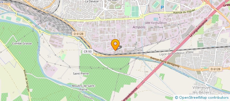 localisation de l'entreprise HP DISTRIBUTION à BEZIERS