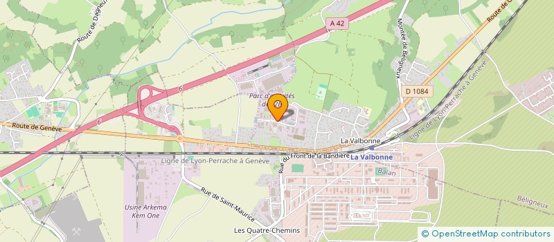 localisation de l'entreprise HP FORMATION à BELIGNEUX