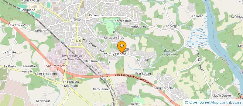 localisation de l'entreprise HP GOC  QUEVEN