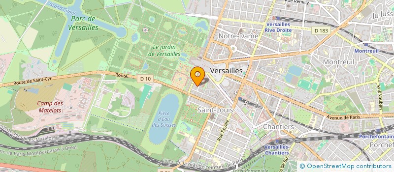 localisation de l'entreprise HP HOLDING à VERSAILLES
