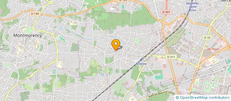 localisation de l'entreprise HP PAYSAGES  GROSLAY