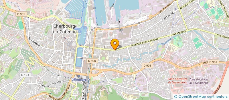 localisation de l'entreprise HP PHARMA à CHERBOURG-EN-COTENTIN