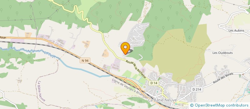 localisation de l'entreprise HP PRODUCTION  LA BATIE-NEUVE