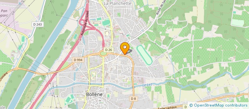 localisation de l'entreprise HP2L à BOLLENE