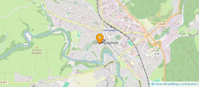 localisation de l'entreprise HP2OI  CHAMPAGNOLE