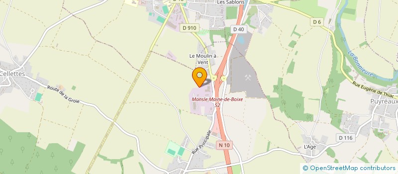 localisation de l'entreprise HPC - HARMAND POITOU CARROSSERIE  MAINE-DE-BOIXE