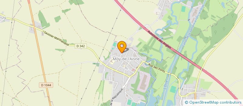 localisation de l'entreprise HPCV à MOY-DE-L'AISNE