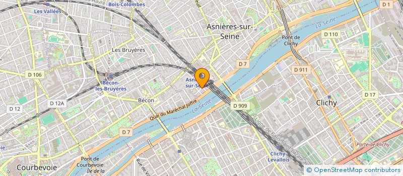 localisation de l'entreprise HPD ACADEMY à ASNIERES-SUR-SEINE