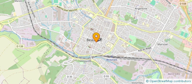 localisation de l'entreprise HPF  BEAUVAIS