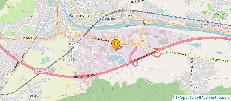 localisation de l'entreprise HPF DIGITAL à BONNEVILLE