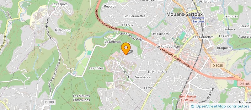 localisation de l'entreprise HPG INVEST  MOUANS-SARTOUX